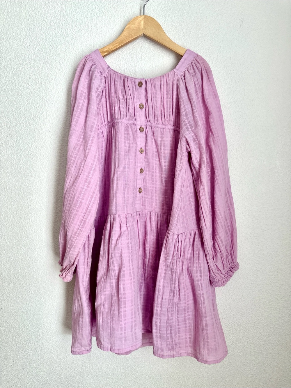 Cotton On Girl’s Lilac Tiered Long Sleeve Dress Size 8